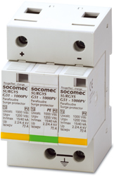 Supresor de transientes Tipo 2 SURGYS  1000VDC para aplicaciones fotovoltaicas.