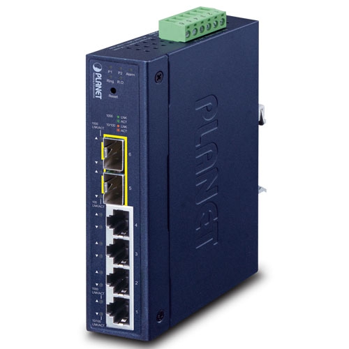 IP30 Industrial L2/L4 4-Port 10/100/1000T + 2-Port 100/1000X SFP Managed Switch