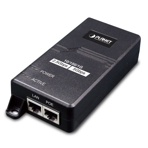 Single-Port Multigigabit 802.3at PoE+ Injector - 30W (All-in-one Pack, 10M/100M/1G/2.5G/5G speed)