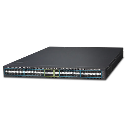 Layer 3 48-Port 10G SFP+ + 2-Port 40G QSFP+ + 4-Port 40G/100G QSFP28 Managed Switch (2 hot-swap power slots with one 100~240V AC power supply, dual-AC or AC+DC supported, 4 hot-swap fans) 