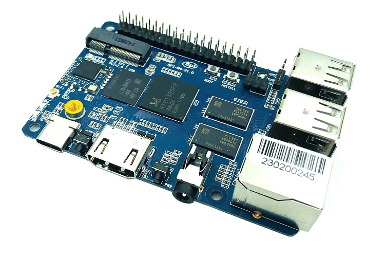 Tarjeta Banana PI BPI-M4 CPU ARM Cortex-A53 Quad-Core 64 Bit 2GB DDR4 RAM