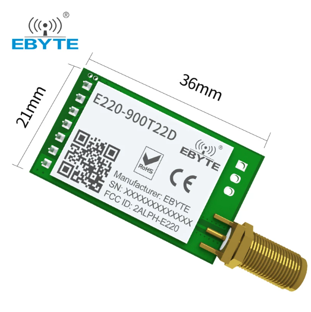 Módulo Lora inalámbrico LLCC68, 868MHz, 915MHz, 22dbm, largo alcance, 5km