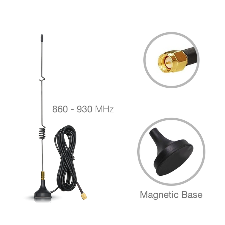 Magnetic Base Monopole Antenna 860 - 930 MHz