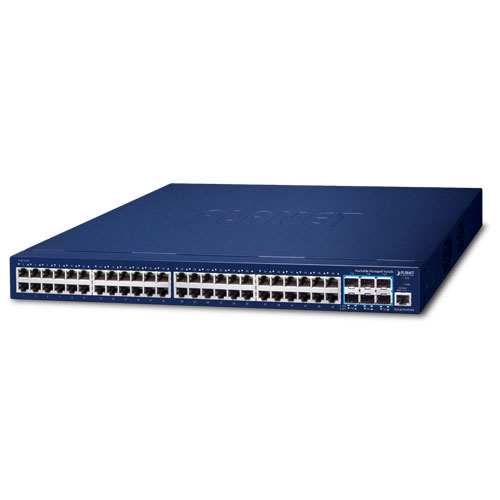 Layer 3 48-Port 10/100/1000T + 6-Port 10G SFP+ Stackable Managed Switch (Hardware stacking up to 8 units, hardware-based Layer 3 IPv4/IPv6 Routing and VRRP, supports ERPS Ring)