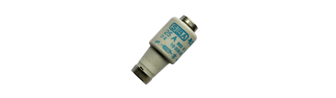 Fusible Diazed tamaño DII, 10A, curva gR (rápido), marca SIBA, 500V