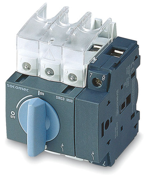 Interruptor - seccionador 3 polos 125A, modular, carril DIN o panel, SIRCO M3