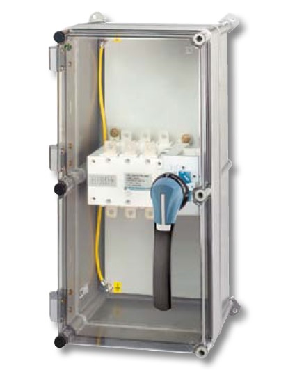 Caja de conmutación manual de poliéster SIRCOVER AC 4P, 630A, l-0-ll