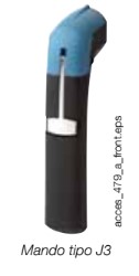 Mando negro para accionamiento directo frontal para SIRCOVER AC de 800A a 1800A tipo J3