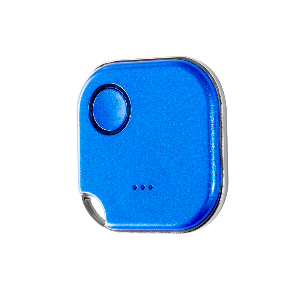 Botón de activación de acciones y escenas operado por Bluetooth azul