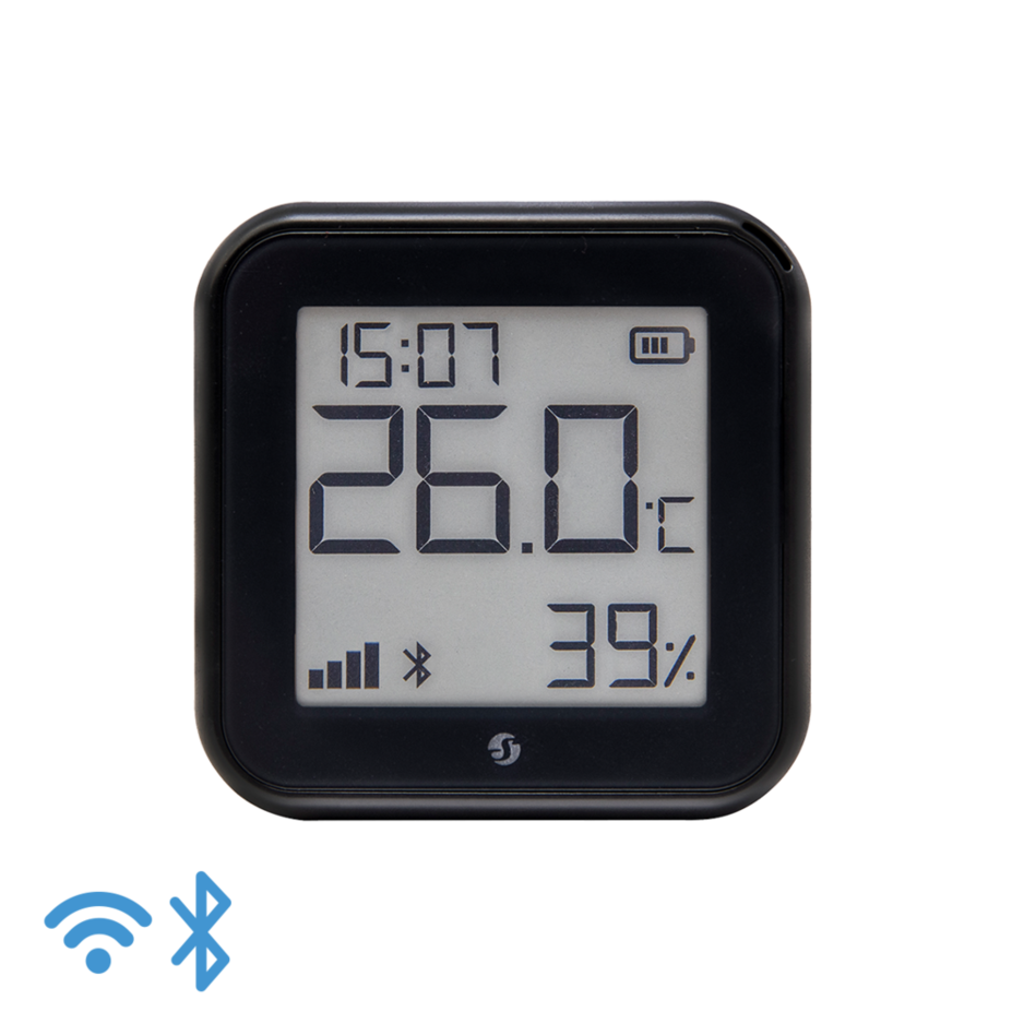Sensor de temperatura y humedad Wi-Fi de próxima generación negro