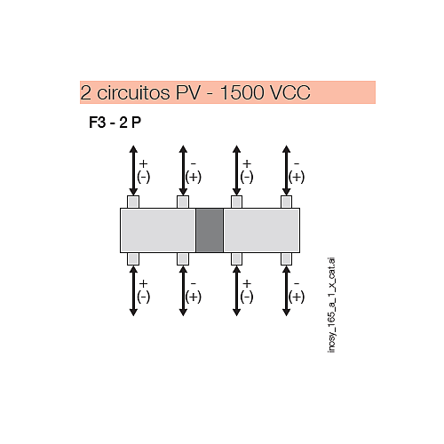 Desconectador INOSYS 1500VDC 4 polos (2X2P) 630A 1500VDC Max