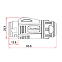 Conector Serie BD-24 RJ45 Plug Soldar CNLINKO