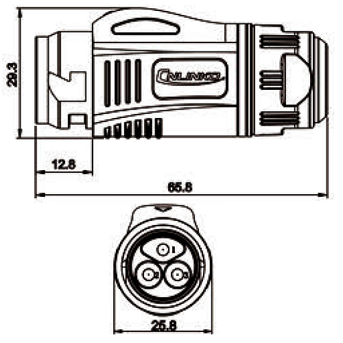 Conector Serie BD-24 Macho 3 Pines Plug Soldar CNLINKO