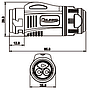 Conector Serie BD-24 Macho 3 Pines Plug Soldar CNLINKO