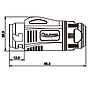 Conector Serie BD-24 RJ45 Plug Soldar CNLINKO