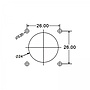 Conector Serie DH-24 Hembra 3 Pines Socket Soldar CNLINKO