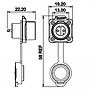 Conector Serie LP-12 Hembra 2 Pines Socket Soldar CNLINKO