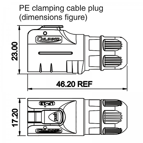 Conector Serie LP-12 Macho 2 Pines Plug Soldar CNLINKO