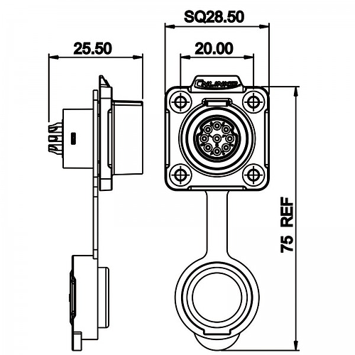 Conector Serie LP-16 Hembra 9 Pines Socket Soldar CNLINKO