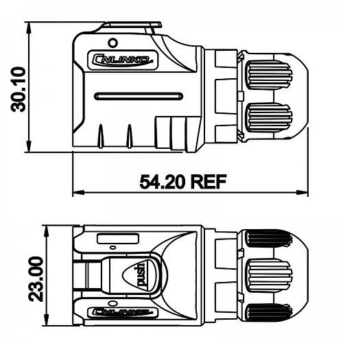 Conector Serie LP-16 Macho 4 Pines Plug Soldar CNLINKO