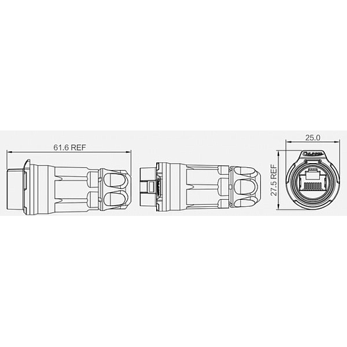 Conector Serie LP-16 RJ45 Plug Soldar CNLINKO