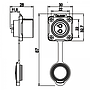 Conector Serie LP-20 Hembra 2 Pines Socket Soldar CNLINKO