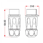Conector Serie LP-20 Hembra 3 Pines Conector Soldar CNLINKO