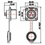 Conector Serie LP-20 Hembra 3 Pines Socket Soldar CNLINKO