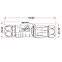 Conector Serie LP-20 Macho 4 Pines Plug Soldar CNLINKO