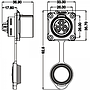 Conector Serie LP-24 Hembra 3 Pines Socket Soldar CNLINKO