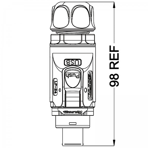 Conector Serie LP-24 USB Plug Soldar CNLINKO