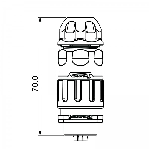 Conector Serie YM-20 Macho 4 Pines Plug Soldar CNLINKO