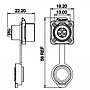 Conector Serie LP-12 Hembra 6 Pines Socket Soldar CNLINKO
