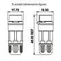 Conector Serie LP-12 hembra volante 7 Pines Plug Soldar CNLINKO