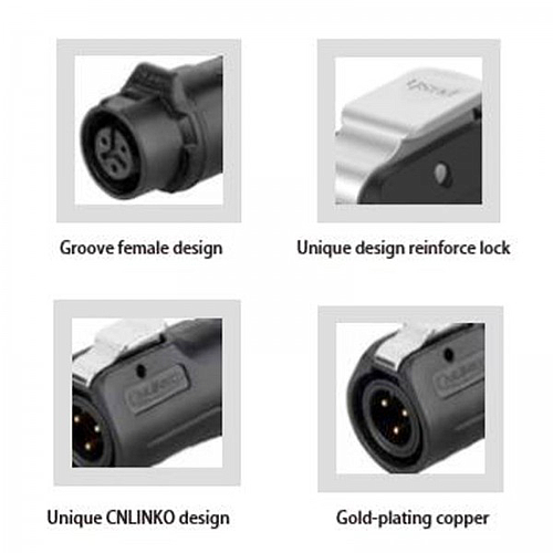 Conector Serie LP-12 hembra volante 7 Pines Plug Soldar CNLINKO