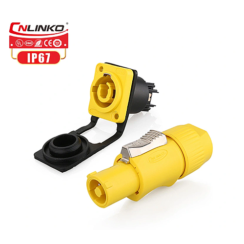Conector Serie YF-24 Macho 3 Pines Plug con tornillos CNLINKO