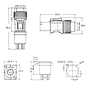 Conector Serie YF-24 Macho 3 Pines Plug con tornillos CNLINKO