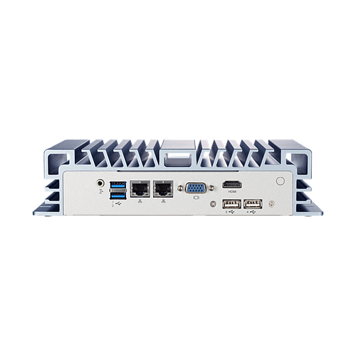 Intel Celeron J1900 Quad core CPU, 1 DDR3L memory, 2 USB3.0, 2 USB 2.0, 7 RS-232, 1 RS-232/422/485, 2 GbE, line out, 1 VGA, 1 HDMI, DC 9~36V, Phoenix Connector  