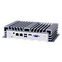 Intel Celeron N3350 Dual Core CPU, 2 DDR3L memory, 2 USB3.0, 4 USB 2.0, 3 RS-232, 1 RS-232/422/485, 2 GbE, line out, mic in, 1 VGA, 1 HDMI, DC 9~36V