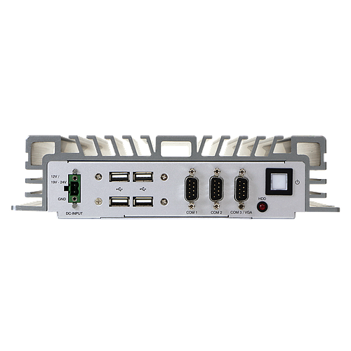 Intel 8th Gen Core i LGA1151 CPU, H310, 2 DDR4 memory, 4 USB3.1, 4 USB2.0, 2 RS-232/422/485, 2x GbE, 1 VGA, 2 DP, Line out, Mic In, DC 12/19~28V, Phoenix Connector   