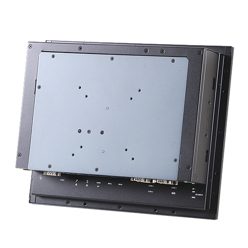 12" 4:3 (1024 x 768), 450nits, Fanless Panel PC with Intel Celeron  N3350 CPU, 5-wire Resistive Touch, 2 USB 3.0, 2 USB 2.0, 3 RS-232, 1 RS-232/422/485, 8-bit DIO, Line Out, 2 GbE, 1 HDMI, 1 VGA, 9~36V DC in, Phoenix Connector