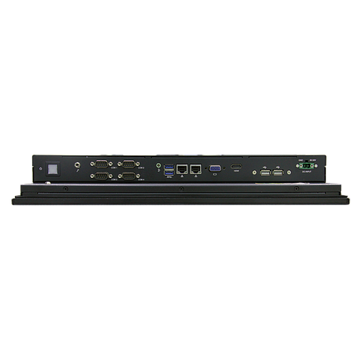 15.6" 16:9 (1366 x 768), 300nits, Fanless Panel PC with Intel Celeron J1900 CPU, Projected Capacitive Touch, 2 USB 3.0, 2 USB 2.0, 3 RS-232, 1 RS-232/422/485, Line out, 8-bit DIO, 2 GbE, 1 VGA, 1 HDMI, DC 9-36 V, Phoenix Connector