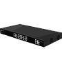 Switch PoE, 16 puertos PoE RJ45 10/100Mbps, 2 puertos uplink 1000Mbps, 2 puertos SFP 1000Mbps