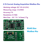 Módulo de adquisición analógica de corriente , ADC MODBUS RTU RS485, 4-20MA, DC12V, 2CH, 0-20MA con PIN