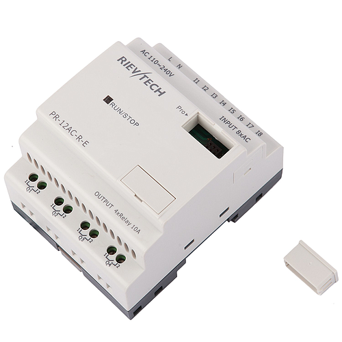 Mini PLC programable por software 8 entradas digitales, 2 salidas 110-240VAC Rievtech