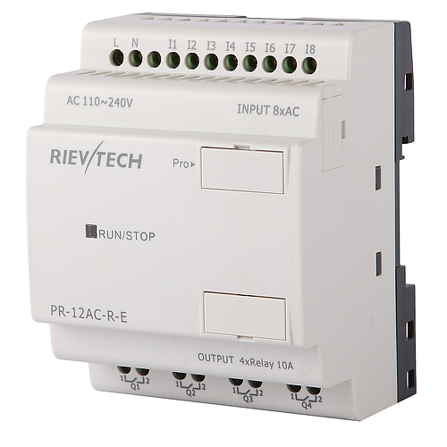 Mini PLC programable por software 8 entradas digitales, 2 salidas 110-240VAC Rievtech