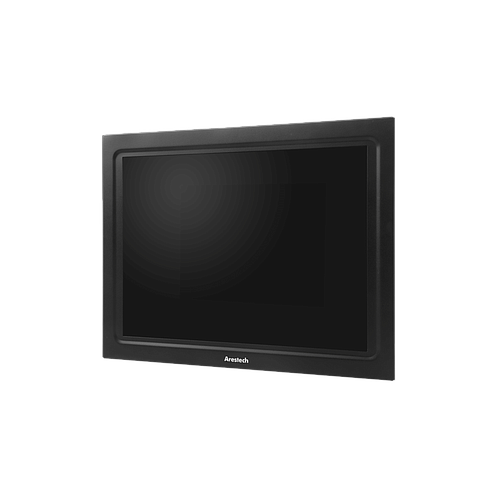 Arestech Display 17" 4:3 (1280 x 1024) 350 nits, IP54 front panel, 5-wire Resistive touch screen, USB & RS-232 interface, 1 VGA, DC 12~24V