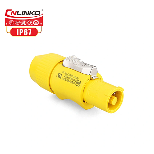Conector Serie YF-24 Macho 3 Pines Plug con tornillos CNLINKO