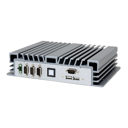 Intel Core i3-7100U 2.4GHz Dual Core CPU, 2 DDR4, 4 USB3.0, 2 USB 2.0, 3 RS-232, 1 RS-232/422/485, 8bit GPIO, 2 GbE, line out, mic in, 1 HDMI 1 DP, DC 9~36V