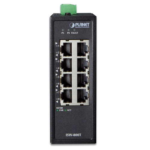 Industrial 8-Port 10/100TX Compact Ethernet Switch